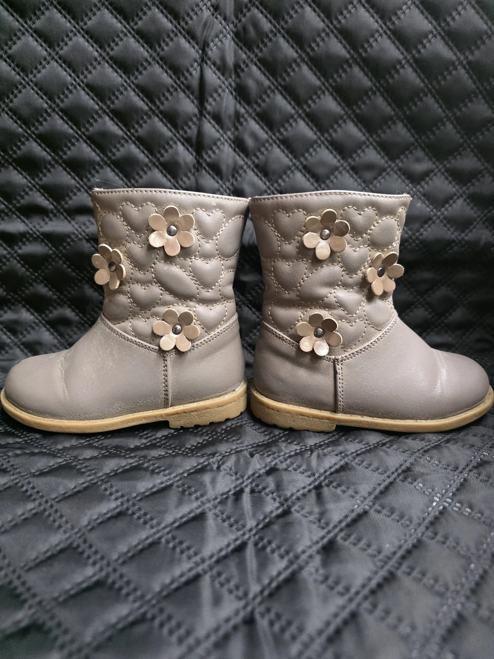 Rachel Shoes Kids Boots in Light Tan Rubber Sole